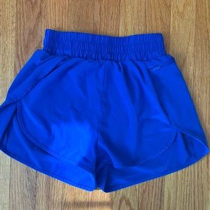 Blue athletic shorts